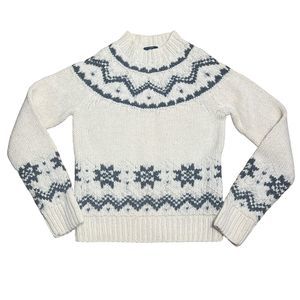 J. Crew Hand Knit Wool Cashmere Turtle Neck Sweater Womens Small